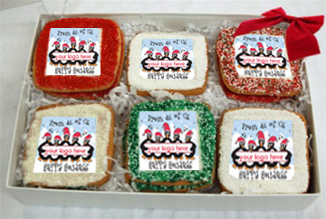 Penguin Holiday Cookies in Gift Box