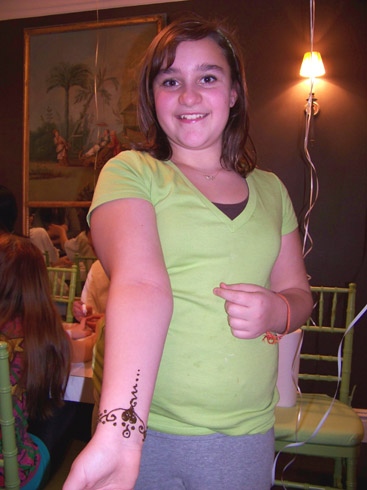 Birthday Girl and her Henna Design!