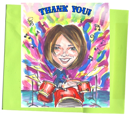 Caricature Thank You Note